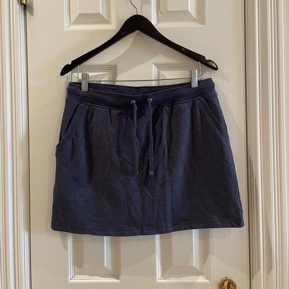 Navy sweat skort